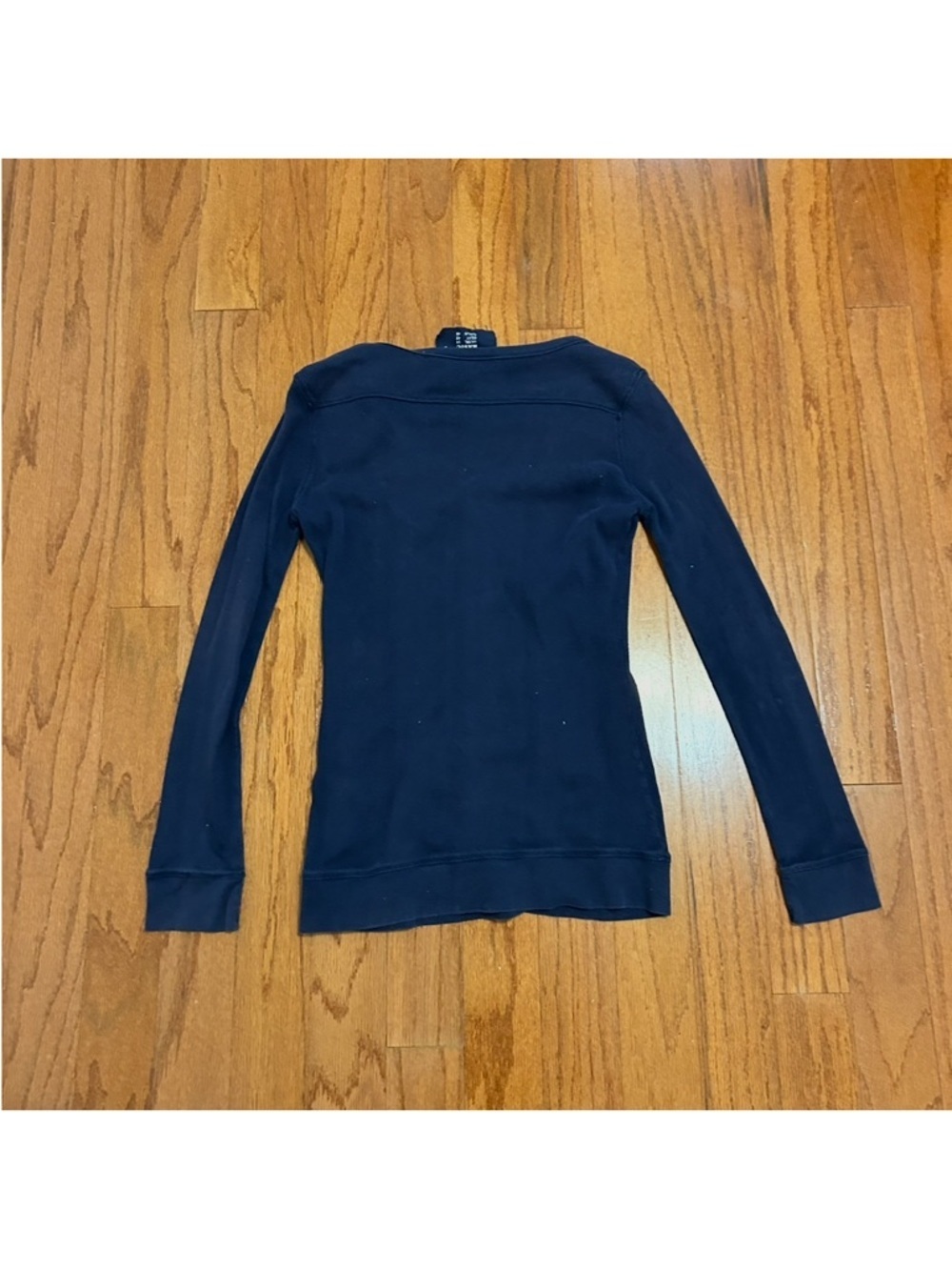 Navy Button Cardigan Lightweight Classic Layering Soft Minimal 14 - Picture 5 of 7